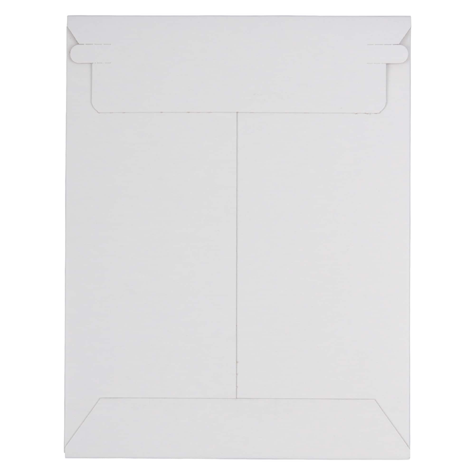 JAM Paper 7" x 9" White Flat Photo Mailer Peel & Seal Closure Envelopes, 6ct.